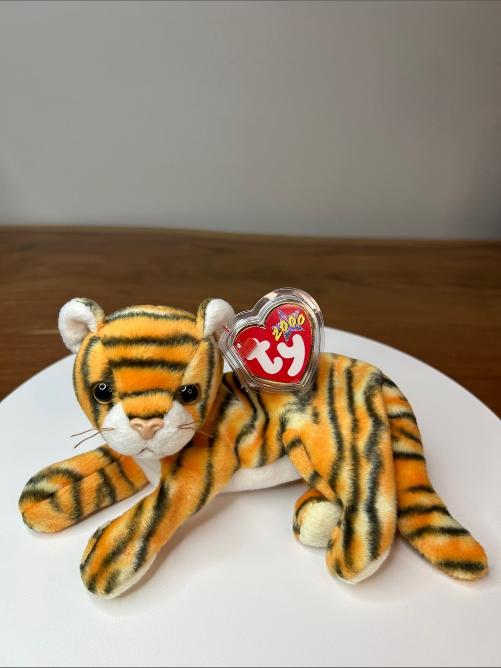 2000 TY Beanie Baby India the Tiger 🐯 Retired w/ Display Case